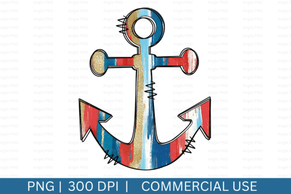 Brushstrokes Anchor: A Graphic for Nautical Branding