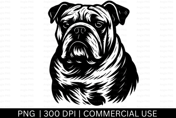 English Bulldog PNG: A Graphic Asset for Crafts and Branding