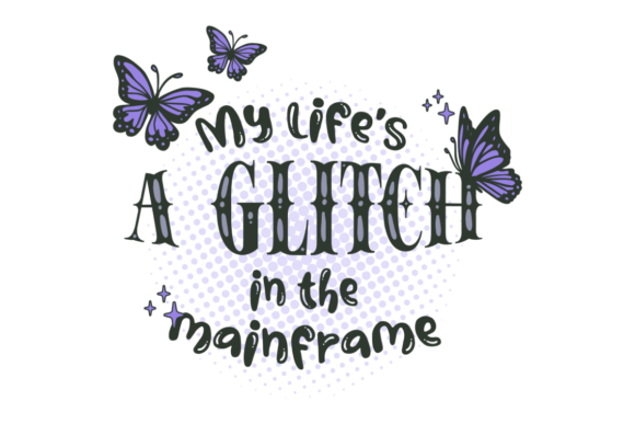 Glitch Aesthetic Graphics for Crafts