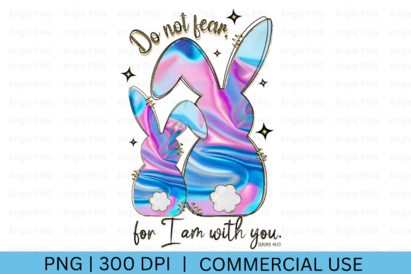 Iridescent Easter Bunny Graphics for Crafts