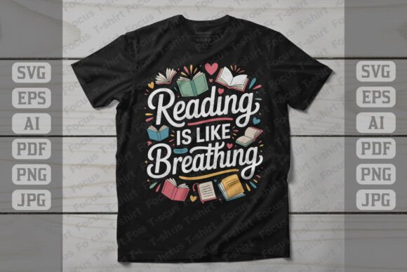 Reading is Like Breathing Graphics for Local Business Branding