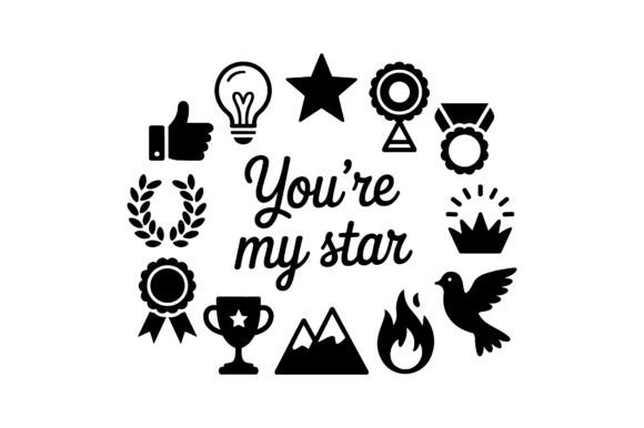 Star Graphic for Crafts and Branding