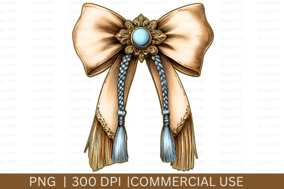 Western Coquette Bow Graphic for Crafts and Branding